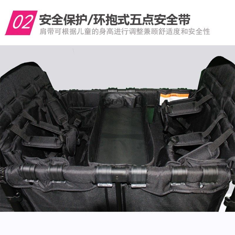 双胞胎婴儿车可坐可躺二胎宝宝推车外出遛R娃四座儿童露营车