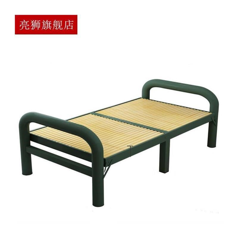 竹床叠床工地单人单人床可折叠大人实木折单午人S床休床硬床竹子