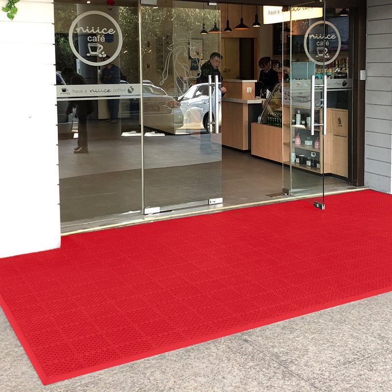 室外门口镂空防滑入户地垫商场酒店进门地毯pvc垫子定制脚垫地板