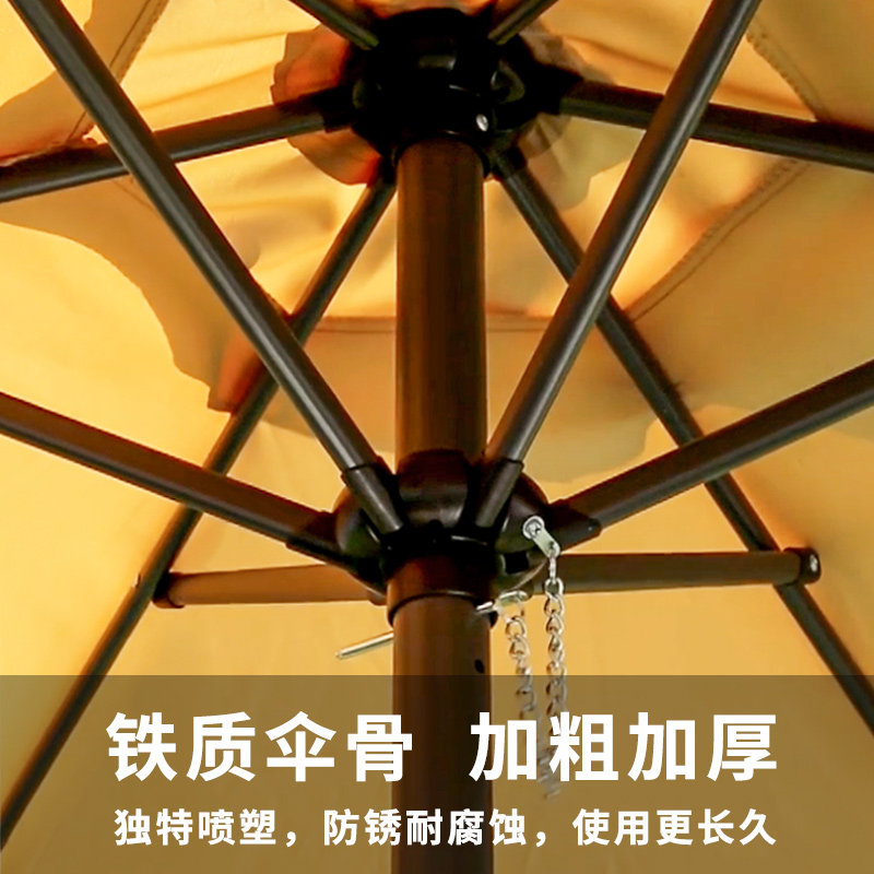户外遮阳伞庭院太阳伞阳s台露天遮阳伞室外摆摊便携露营折叠中柱
