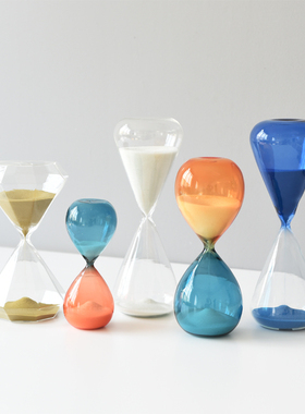 is北欧简约创意彩色沙漏办公室桌面摆件个性家居客W厅酒柜装饰品