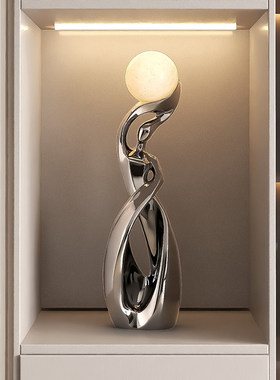 创意抽象人物艺术摆件p家用卧室床头小夜灯客厅玄关桌面家居装饰