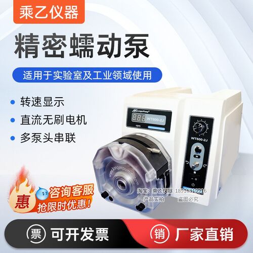 兰格多泵头WT600-2J分配型蠕动泵实验室串联4通道4.2-6000ml/电动