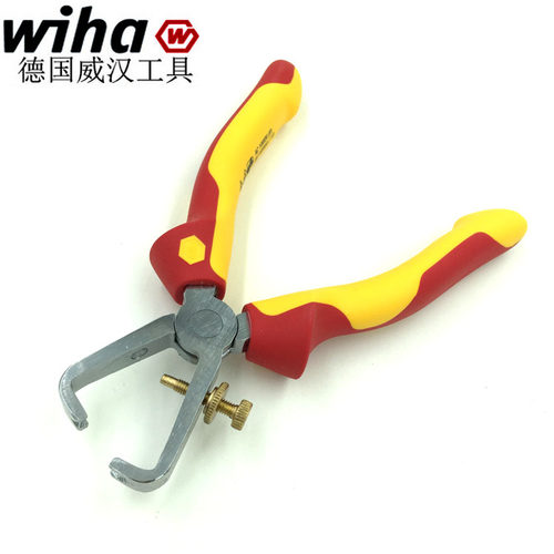 德国进口wiha威汉专业电子剥线脱皮钳绝缘开线钳可调剥线钳26847
