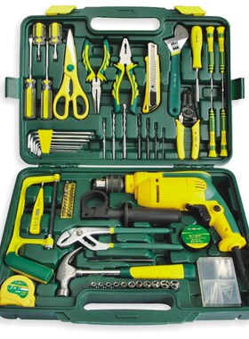 胜达工具 家用装修工具套装组合 98件套多功能电钻组套