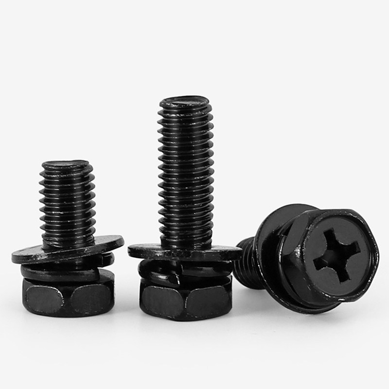 黑色304不锈钢凹穴十字外六角螺丝组合垫片弹垫螺钉加长螺栓M4-M6,鲜花速递/花卉仿真/绿植园艺,水枪,淘宝优惠券,粉丝福利购,淘宝优惠卷