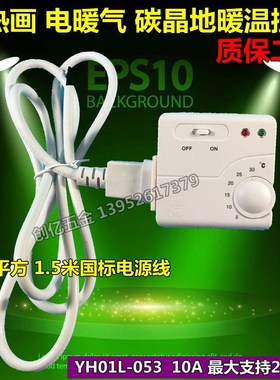 碳晶墙暖温控器 插头式温控器 YH01L-053碳晶板控温器电热画温控