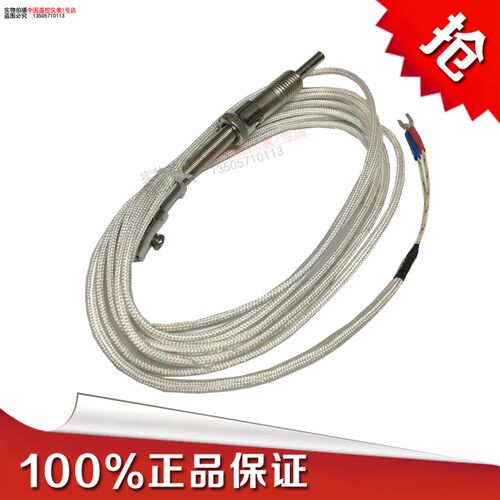 压簧式热电偶WRE-21K型E型温度传感器高温测温线PT100快速热电偶