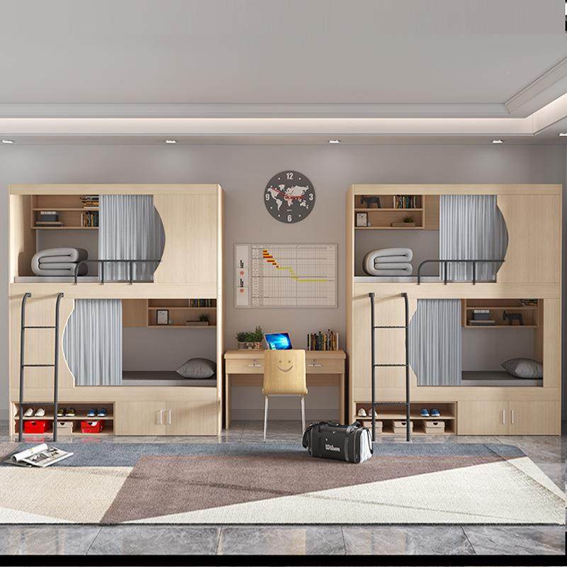 员工宿太舱上下床实木高空低床双层床两层学生青舍旅寓上下铺QC-0