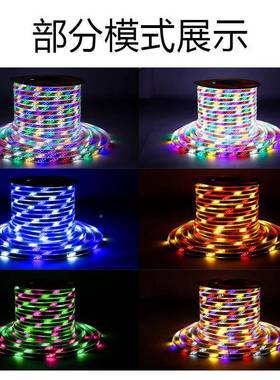 2灯20v跑马流水彩灯七彩变色CWO带le灯水招牌超亮霓虹户外d软条防