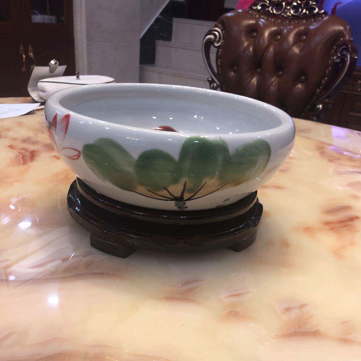植水养物无高端TWO陶瓷花个性碗莲绿萝水仙花孔铜钱草器盆皿包邮