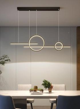 长条餐厅吊灯极简个现性约厅餐灯新款代简餐70207桌饭厅吧台轻奢