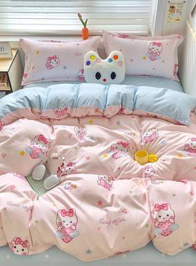 A生宿舍三件学套寝室用单人床pxx10047床单被套四件类套床上品四