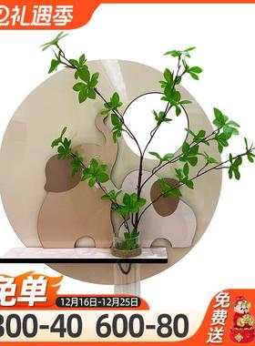 吉带象瓶如意水培植物装饰画花奶油xw241015风厅墙面挂画客新款创