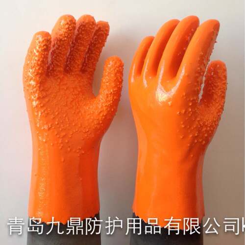 86C止滑8劳保手套全浸耐塑耐油防酸碱PV工业磨防滑防护劳保430用