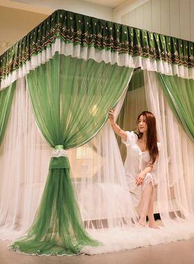 CB#款不锈钢双横杆层纱新宫蚊廷帐三开门DA44落地蚊双帐