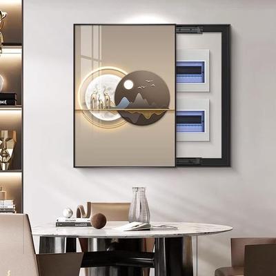 轻奢电表箱装饰画版厅EIR现简代竖约客遮挡电闸盒开关免打孔餐厅