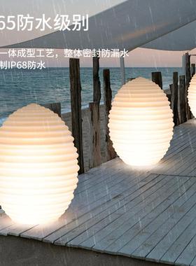 光L483E园D蜂窝景观户外大型圆球落地灯区庭太阳能院装饰发草坪灯