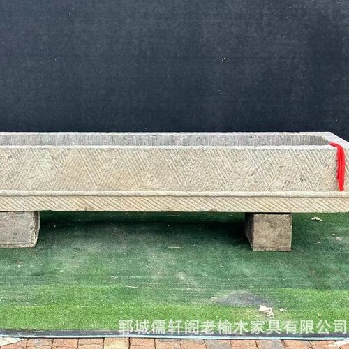 黑青石老石槽民俗老物件水槽老旧石槽家用庭院鱼缸造景牛猪石槽