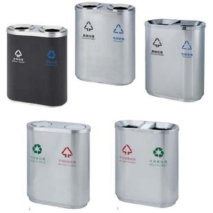 不锈钢两三四分类垃圾区桶室SX 56F内户外公带园小物业地铁皮果筒