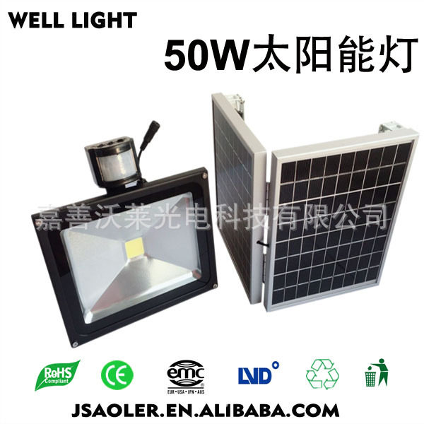 50W LED感应太阳能小路灯 10W 20W 30W 太阳能感应灯