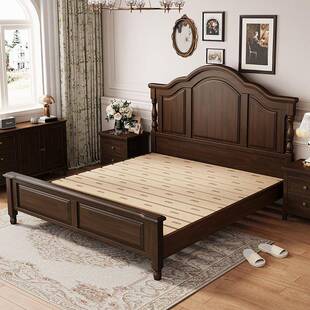 复古美式床实木床1.8米双人床主卧x19床1.5米m现批代简约家具2x米