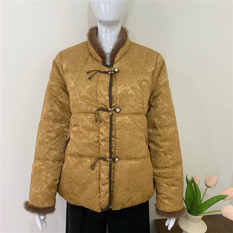 新中式妈妈冬装加绒加厚棉服外套中老年女装棉袄秋冬唐装保暖棉衣