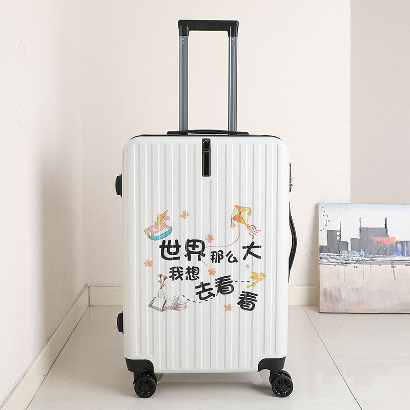 大学生住校行李箱初高中生女孩拉杆箱男生儿童可爱密码拉炼款超轻