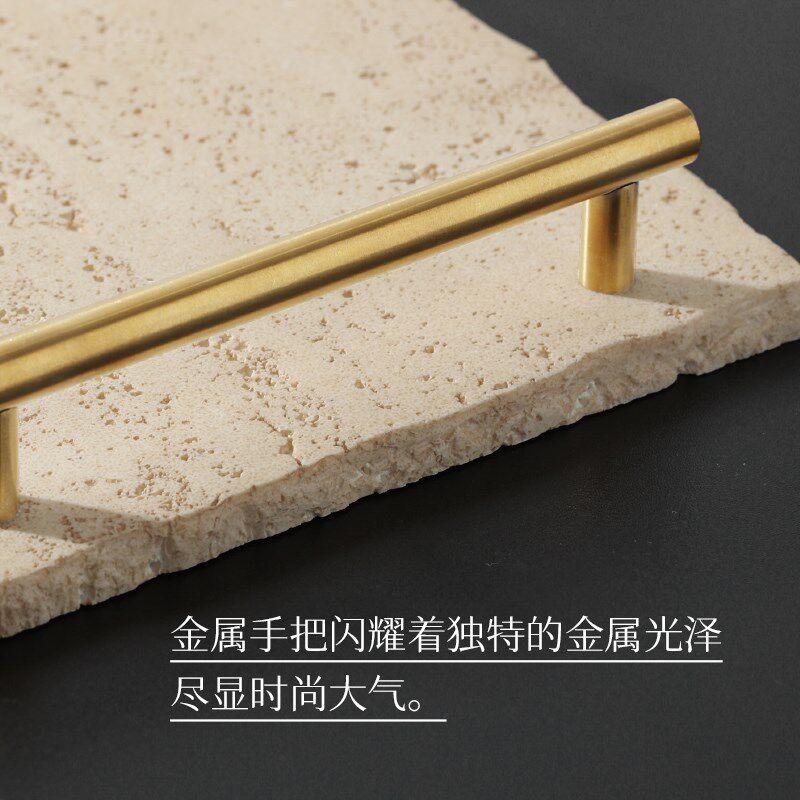 洗漱台托盘浴室卫生间收纳漱w口杯牙杯洗手间置物架洞石洗手台托