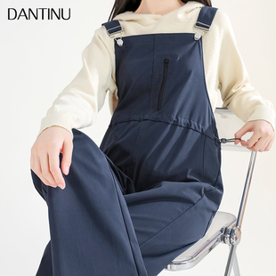 阔腿套装 宽松大码 春装 薄款 孕妇背带裤 休闲直筒裤 春秋外穿2025新款