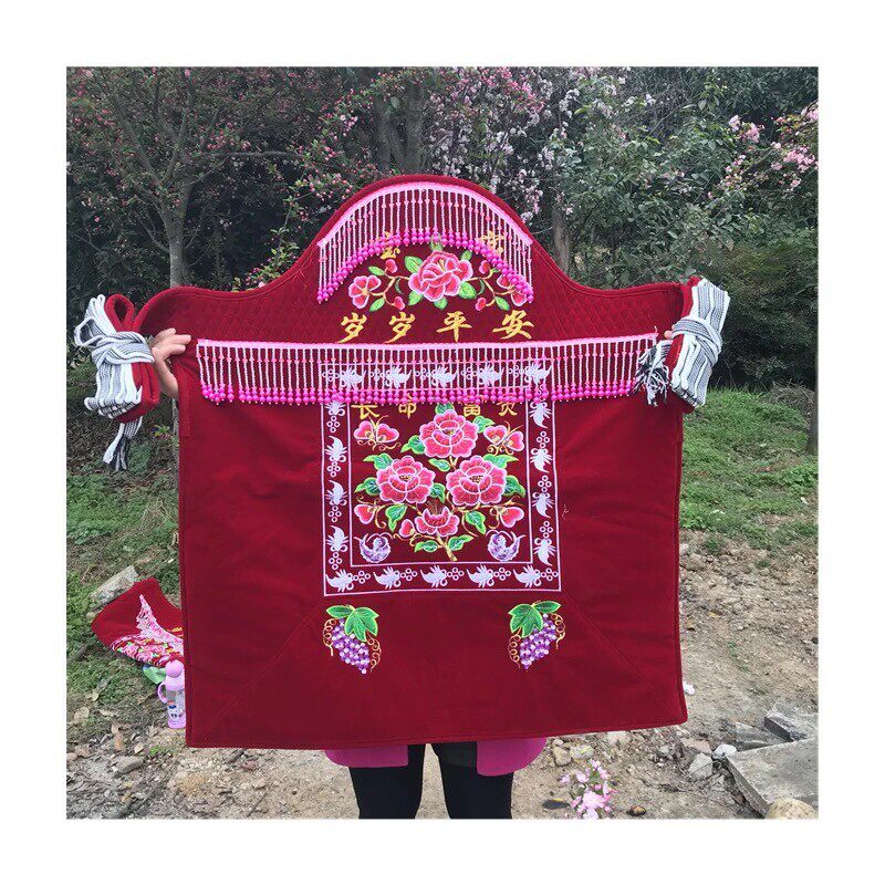 云南背带婴儿多功能外出r简易抱带贵州传统老式背小孩背扇夏季薄