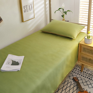 学生宿舍床单单件0.9qm1.2米加厚双人单人学校上下铺单个被单夏男