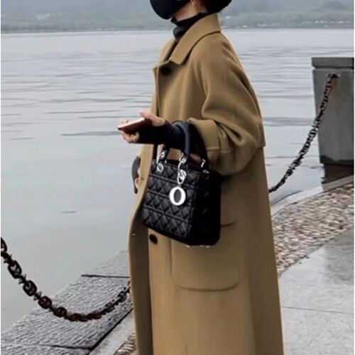 双面羊绒大衣女赫本风中长版2023年新款高级感羊毛呢子外套秋冬季