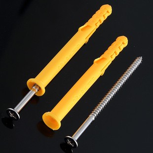 不锈钢小黄鱼塑料国标膨胀螺丝胶粒加长胀管/胀塞美固钉6*60 8*80