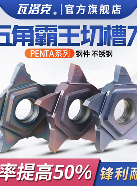 瓦洛克数控霸王刀片PENTA24N五角星刀片切槽切断刀片霸王槽刀片