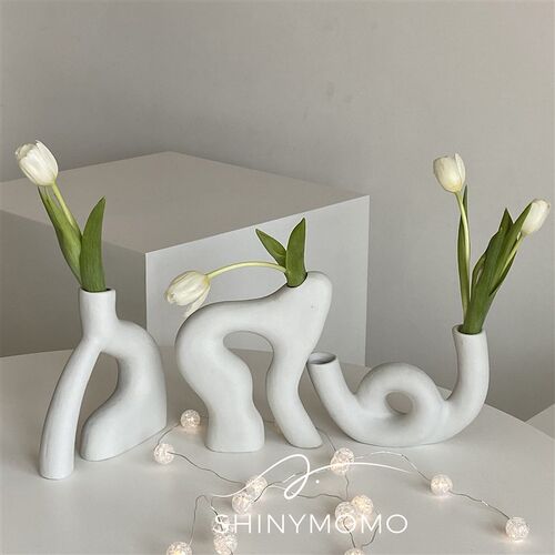 Shinymomo抽象雕塑陶瓷花瓶艺术摆件软装