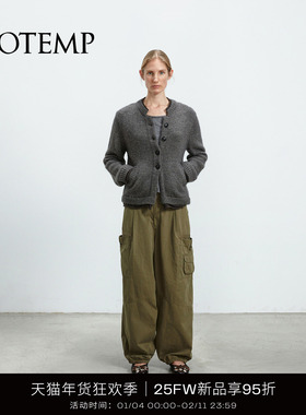 COTEMP NOLITA CARDIGAN 25FW新款复古假两件罗纹毛衣开衫女