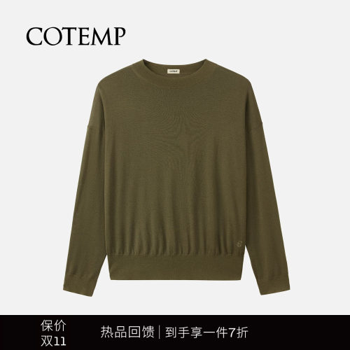 COTEMP羊毛针织长袖卫衣上衣