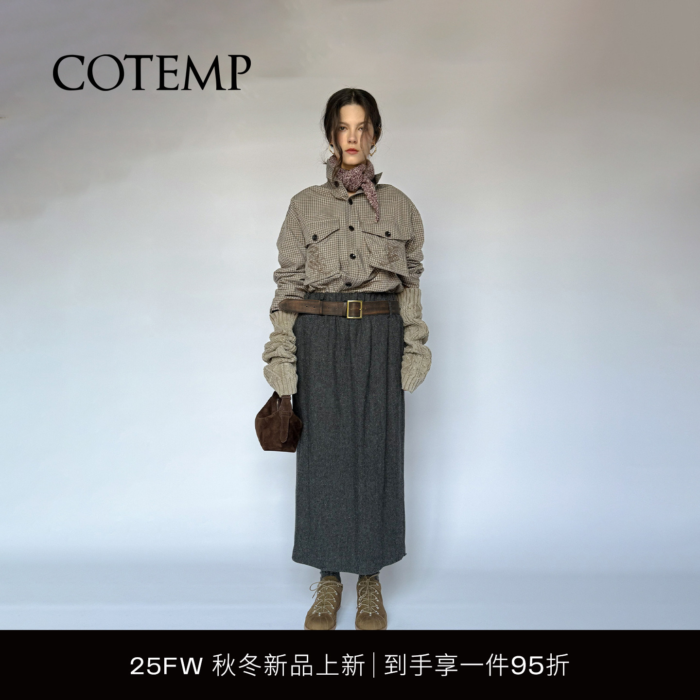 COTEMP复古绗缝棉衬衫