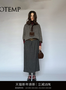 COTEMP BUD LONG SKIRT 25FW新款花苞式腰头半身长裙半身中裙女