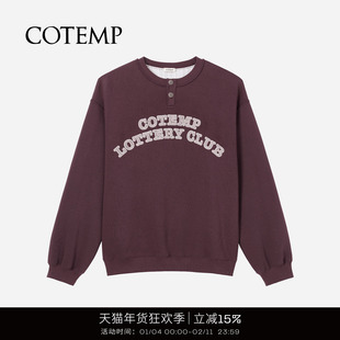 COTEMP LOTTERY CLUB HOODIE 25FW新款头彩俱乐部复古卫衣女