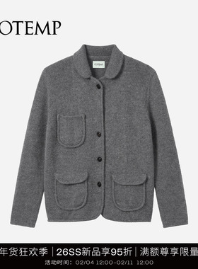 COTEMP TATE CARDIGAN 2026SS新款多口袋泰特翻领复古开衫外套女