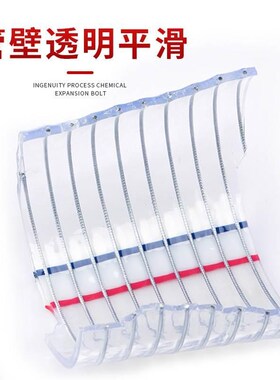 110钢丝进水管透明软管pvc50mm160口径塑料管水泵/75大/加厚/抽吸