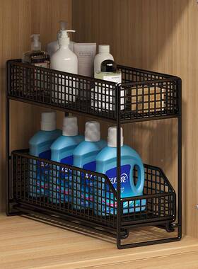 生下水IXI置物架浴间手室柜下抽拉卫收纳洗漱洗台下水道柜子分层