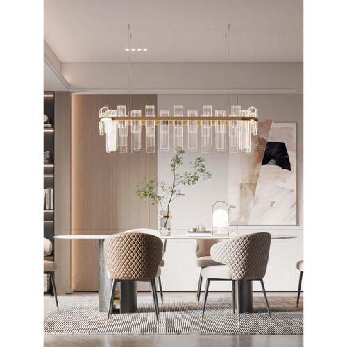 餐设计师款中式客厅厅吊灯茶酒楼包新562厢前台吧台样板间室亚克