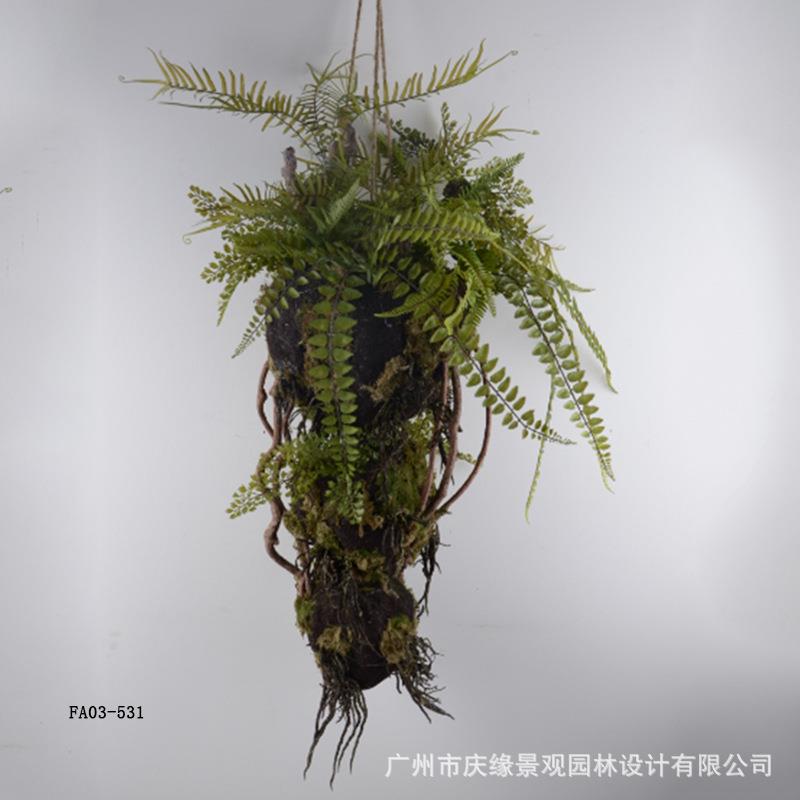 仿真草丛堆悬挂蕨草花艺苔藓枯树仙人掌假桫椤树热带雨林植物造景