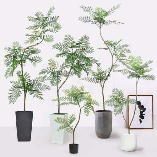 家客厅大植物装饰型假散尾葵仿真蓝DDE花楹盆栽天竹南仿真居树