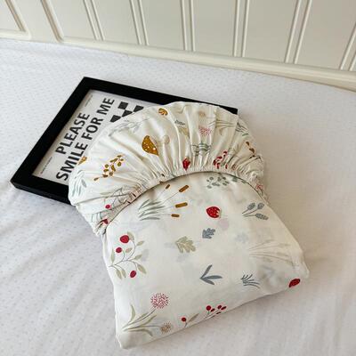 纯笠棉床单件全棉单床罩席梦思床垫保护套防.滑床防尘罩1nx8米100