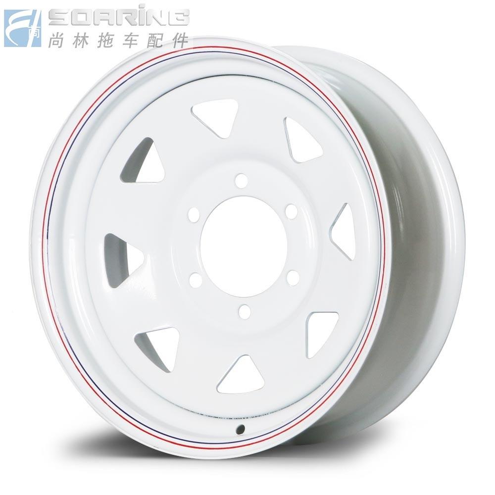 4寸拖车钢圈轮4/5/6孔房车A钢TV游艇1拖GXP车轮毂改装配件