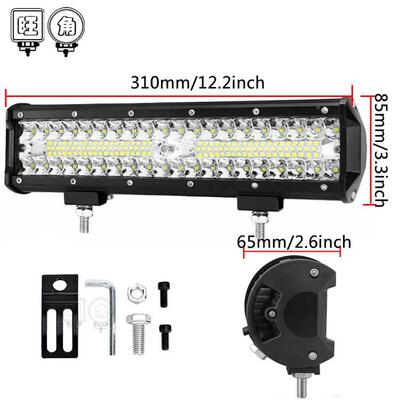 11447目W汽车8LED工作灯12inchJ0灯240W三款双排车顶越野车LED长